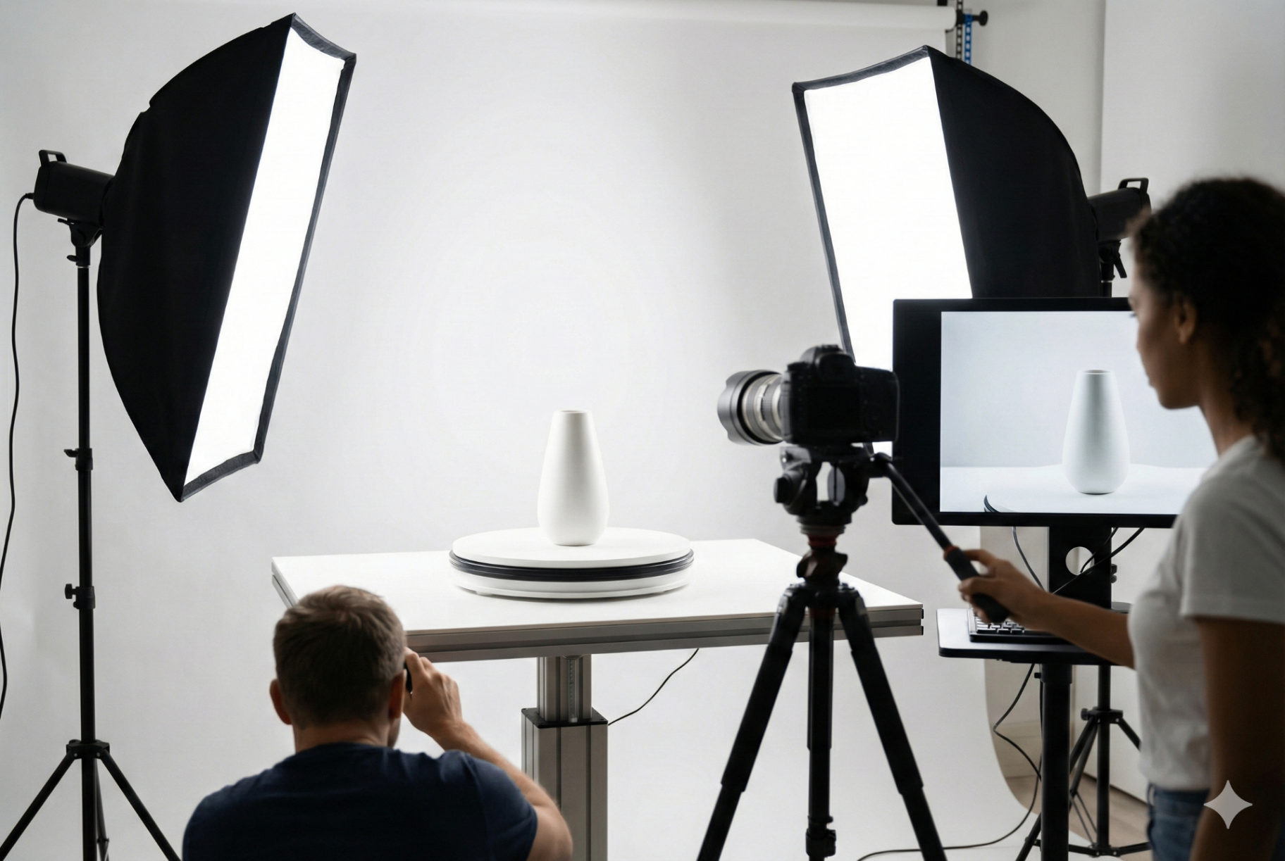 BoostYourCampaign in-house video studio in US and Europe filming product for Kickstarter campaign