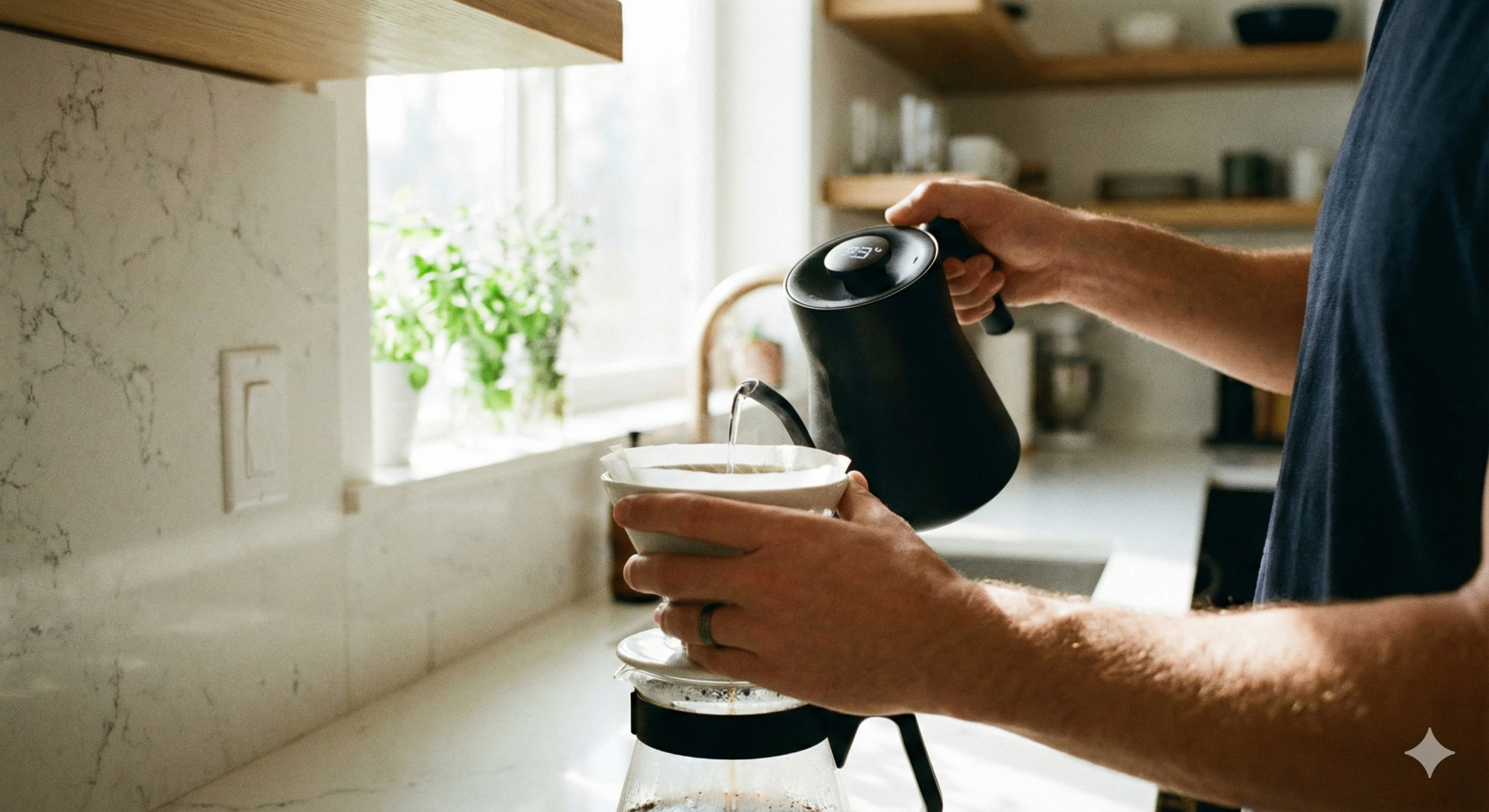 Kickstarter video product demonstration showing smart kettle in real-life kitchen use for crowdfunding campaign