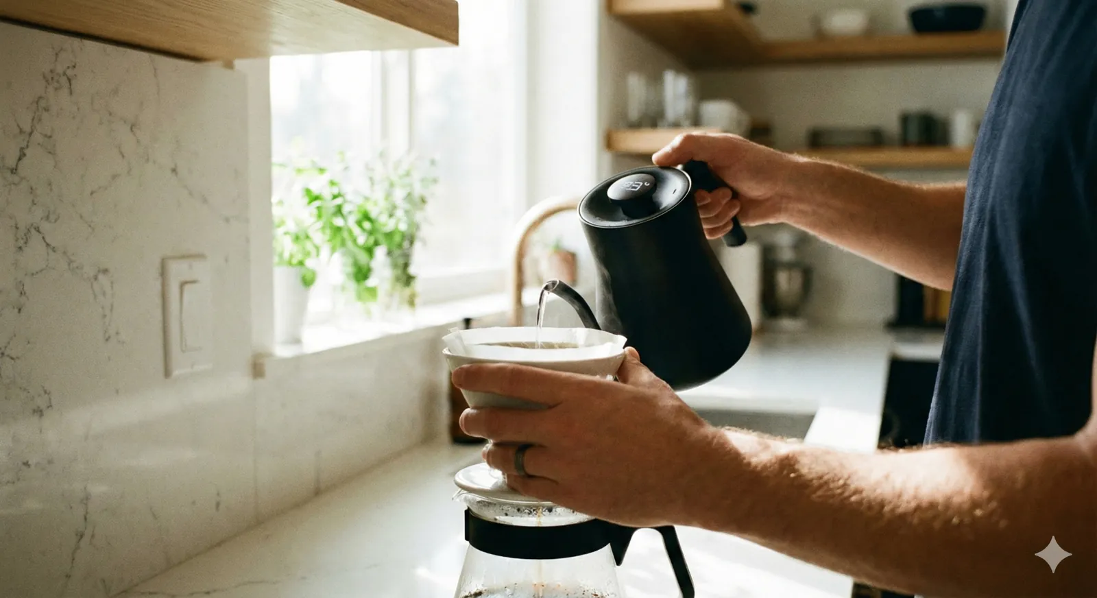 Kickstarter video product demonstration showing smart kettle in real-life kitchen use for crowdfunding campaign