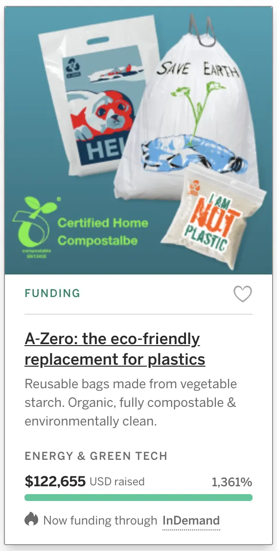 A-Zero: the eco-friendly replacement for plastics