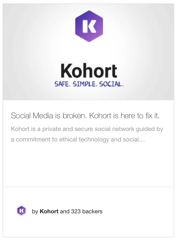 Social Media is broken. Kohort is here to fix it.