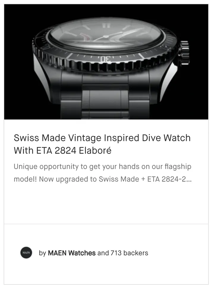 Swiss Made Vintage Inspired Dive Watch With ETA 2824 Elaboré