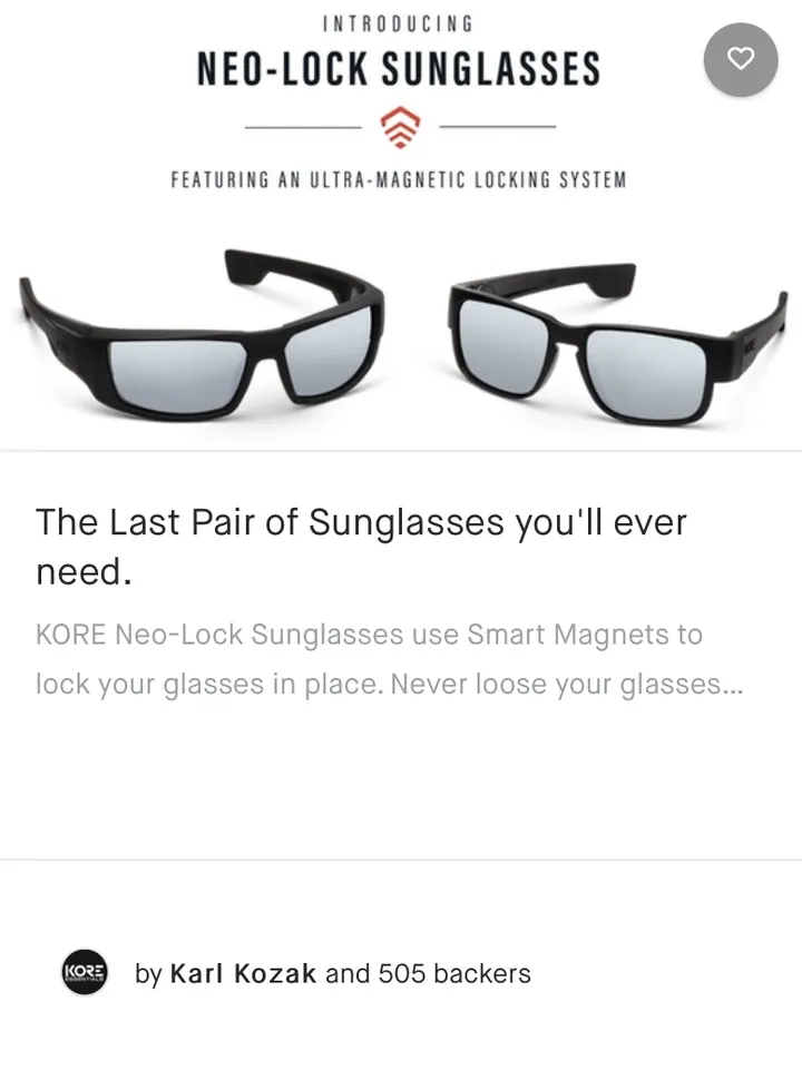 The Last Pair of Sunglasses you'll ever need.