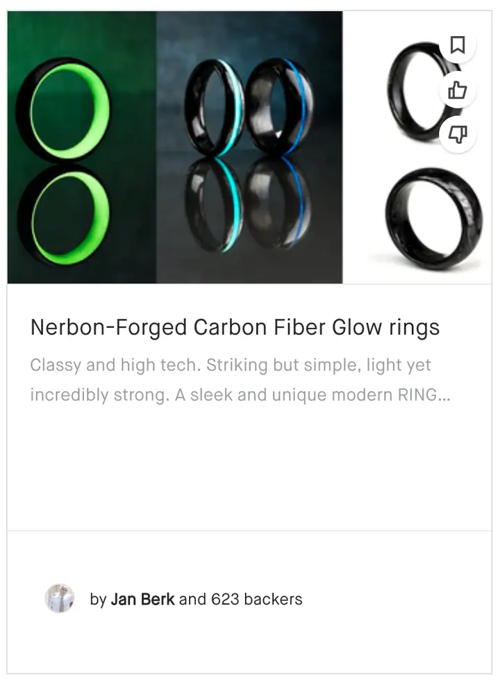 Nerbon-Forged Carbon Fiber Glow rings