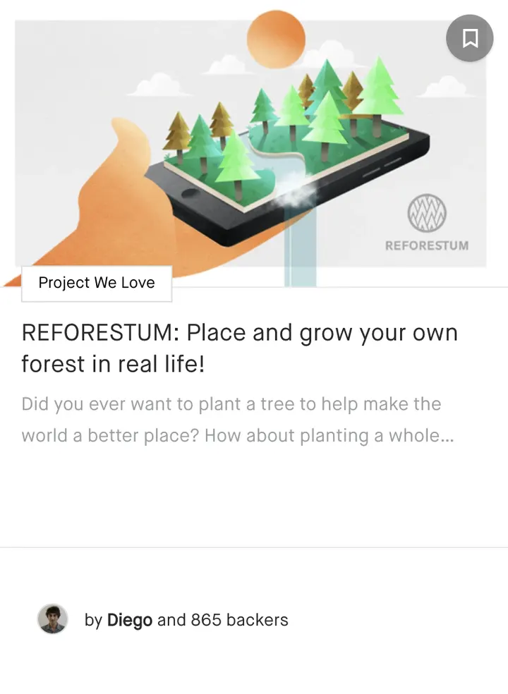 REFORESTUM: Place and grow your own forest in real life!