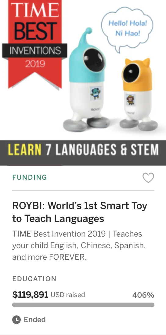 ROYBI: World's 1st Smart Toy to Teach Languages