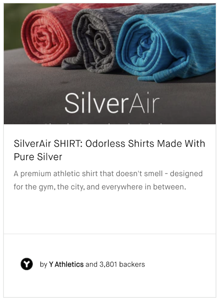 SilverAir SHIRT: Odorless Shirts Made With Pure Silver