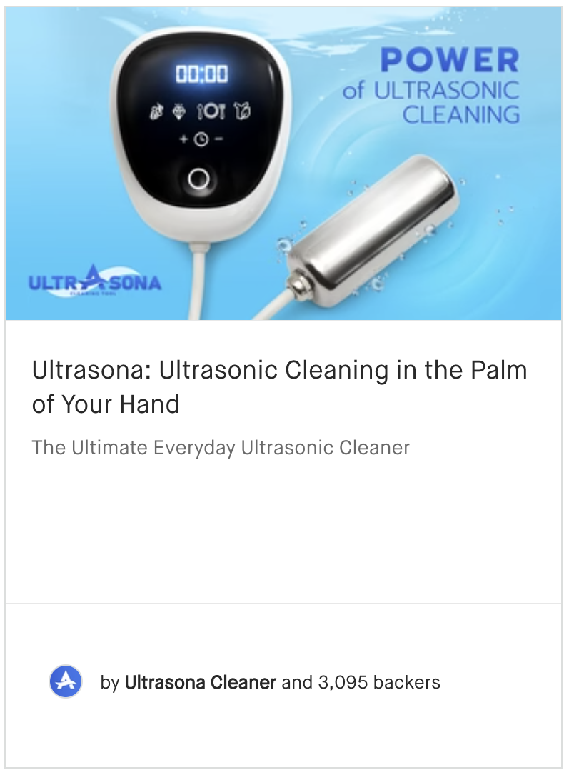 Ultrasona: Ultrasonic Cleaning in the Palm of Your Hand