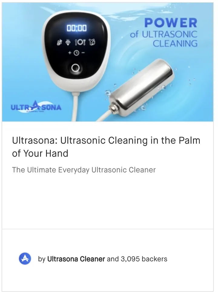 Ultrasona: Ultrasonic Cleaning in the Palm of Your Hand