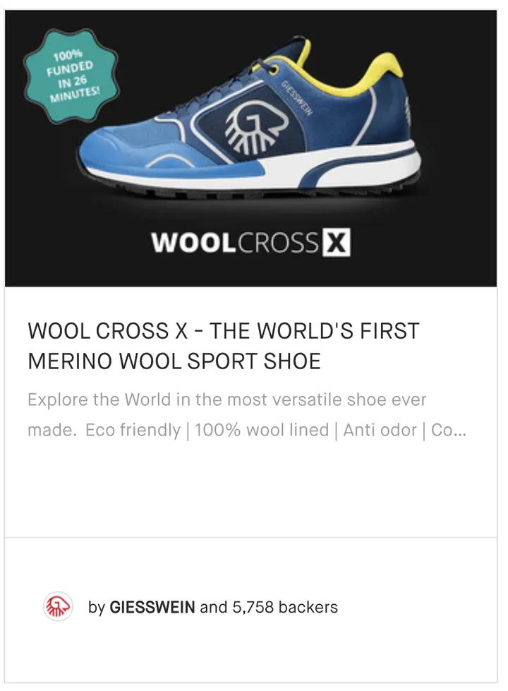 WOOL CROSS X - THE WORLD'S FIRST MERINO WOOL SPORT SHOE