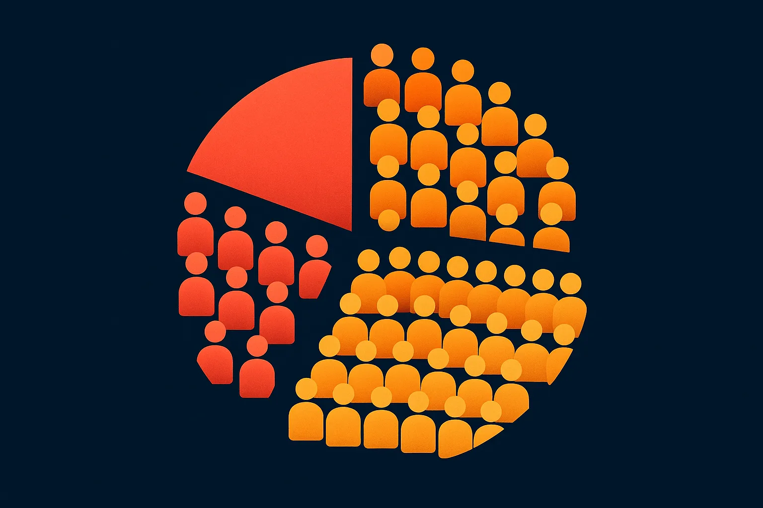 Pie chart showing a typical UK crowdfunding campaign's backer split across UK, US, and EU regions