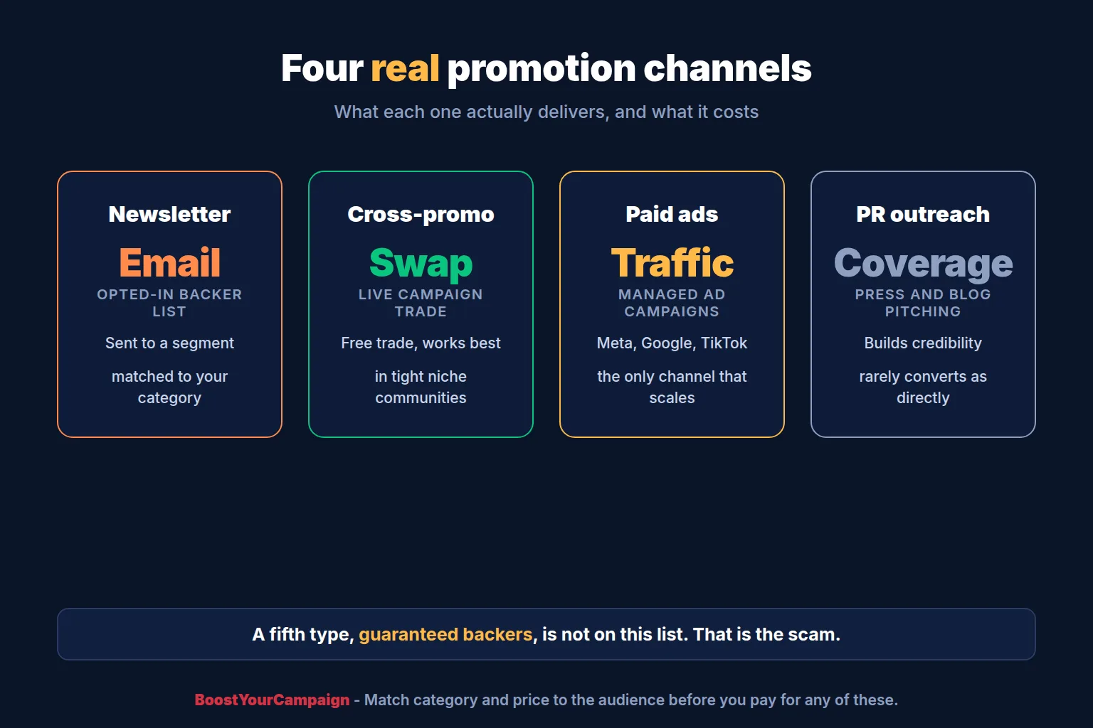 Five types of crowdfunding promotion service and what each delivers