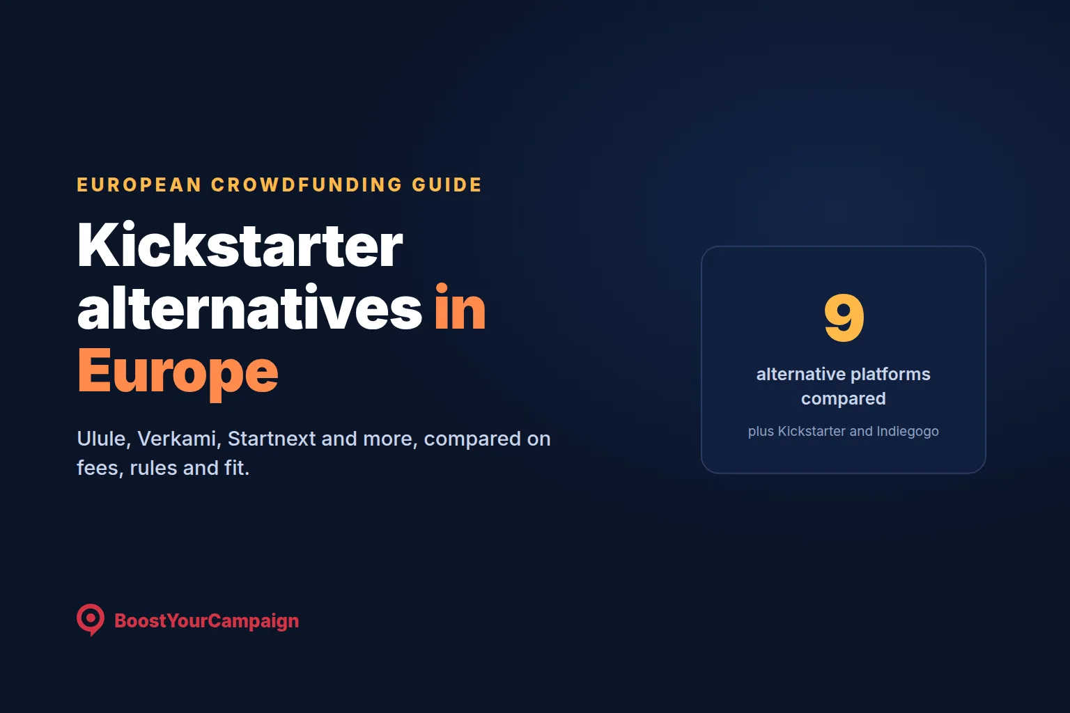 Kickstarter Alternatives in Europe: Ulule, Verkami and More