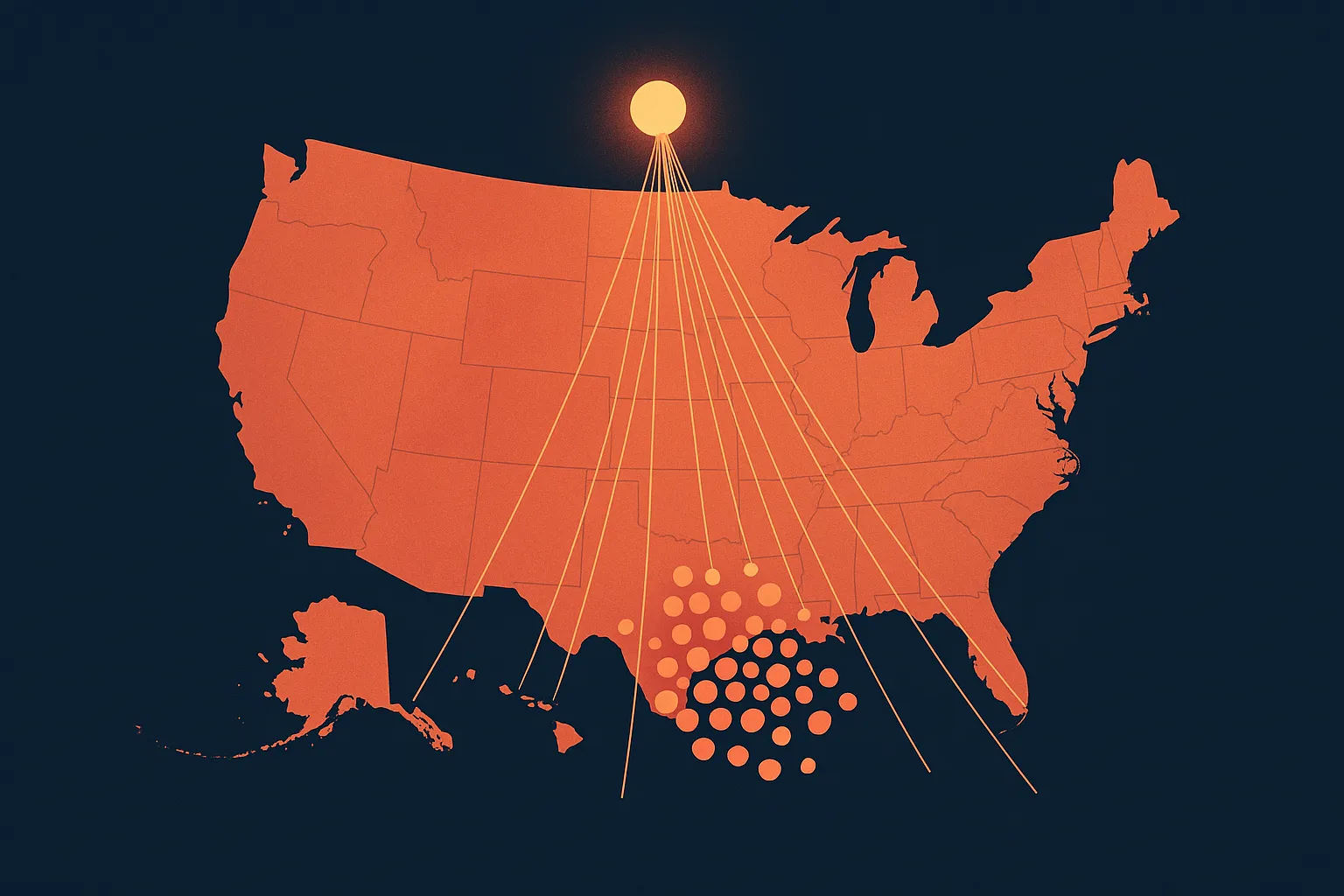 Ad campaign targeting map showing a Canadian creator's paid social reach weighted toward US audiences