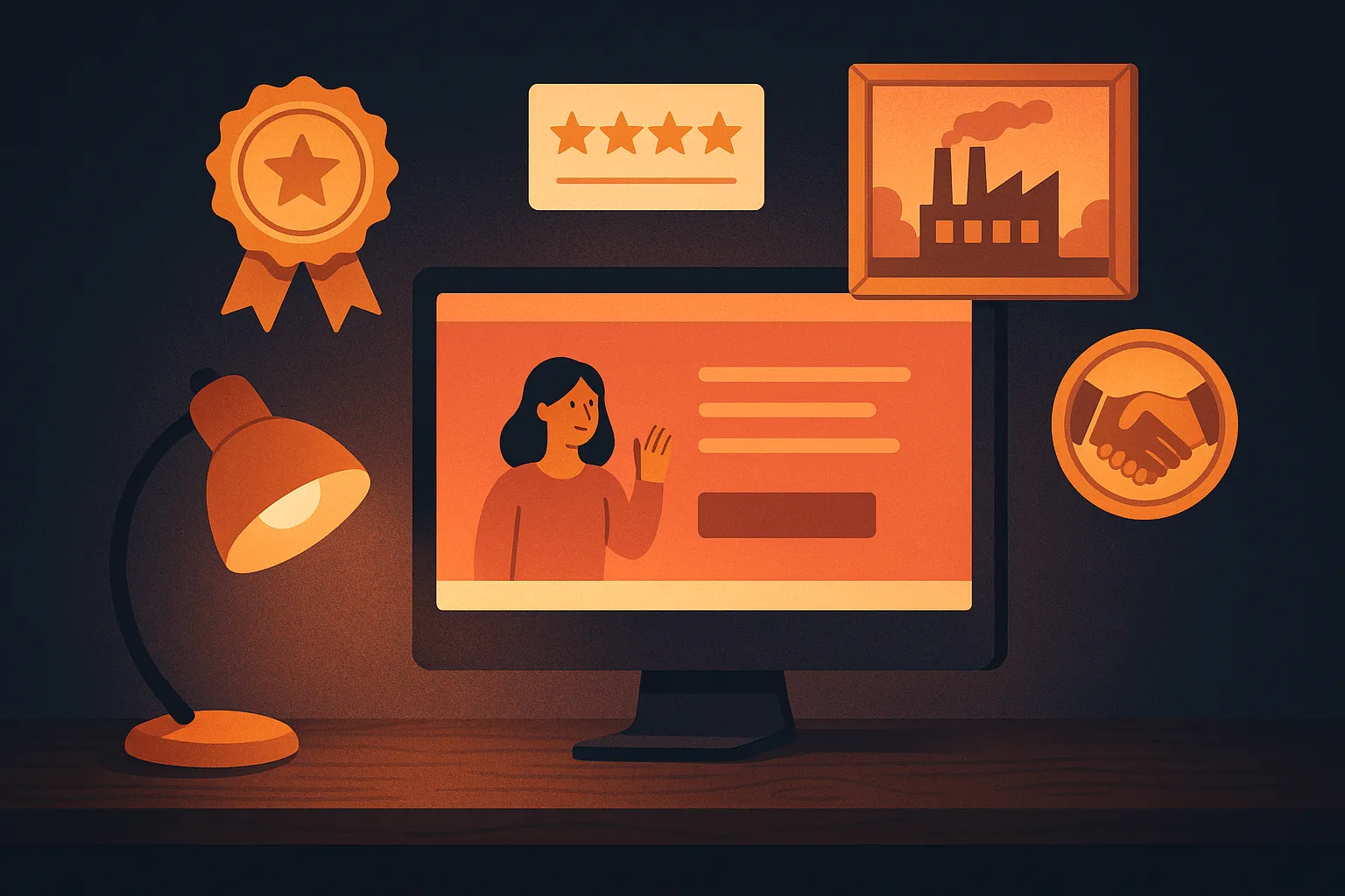 Trust-building elements like factory footage and testing certificates on a crowdfunding campaign page