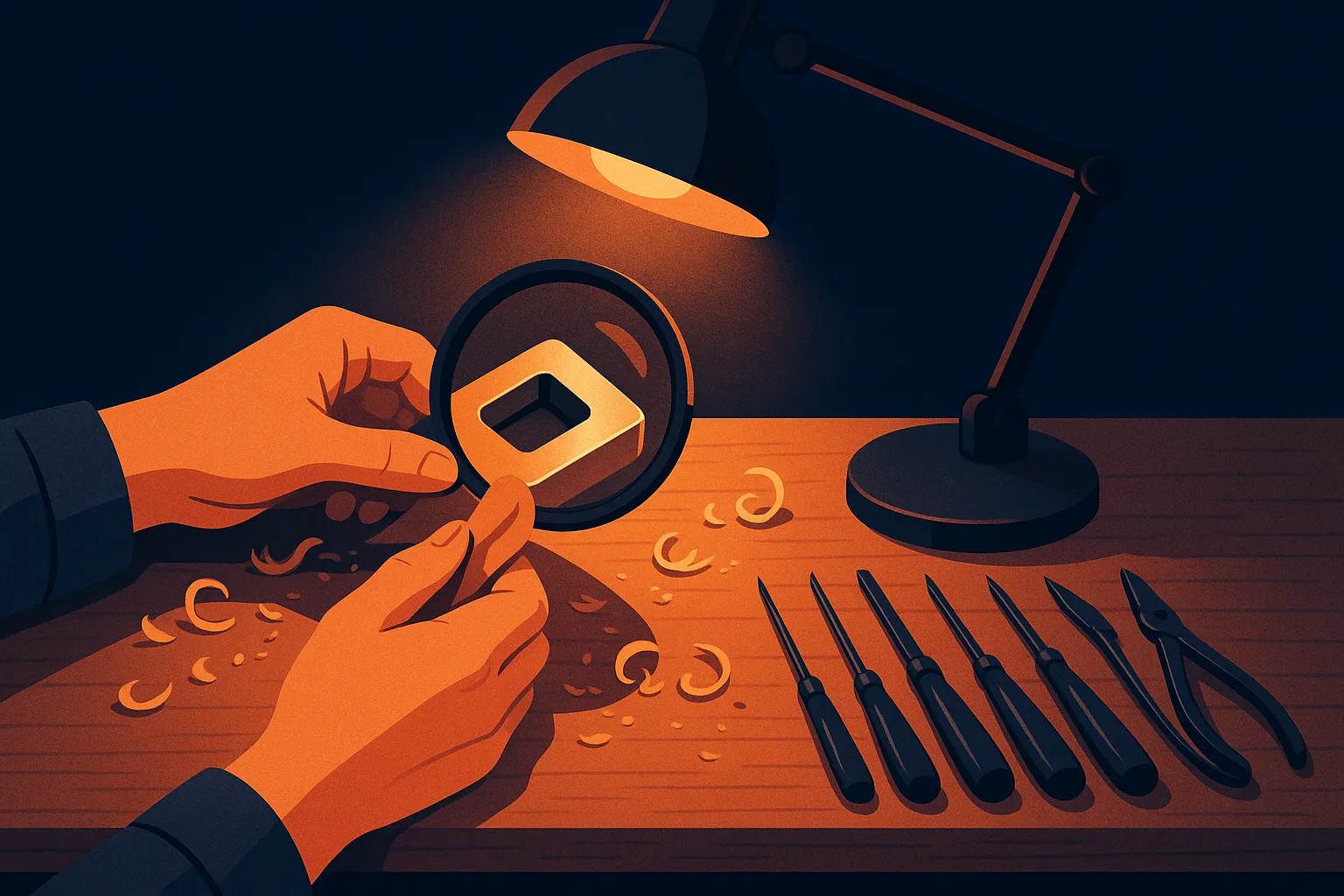 Close-up detail of Japanese product craftsmanship and materials for a crowdfunding campaign