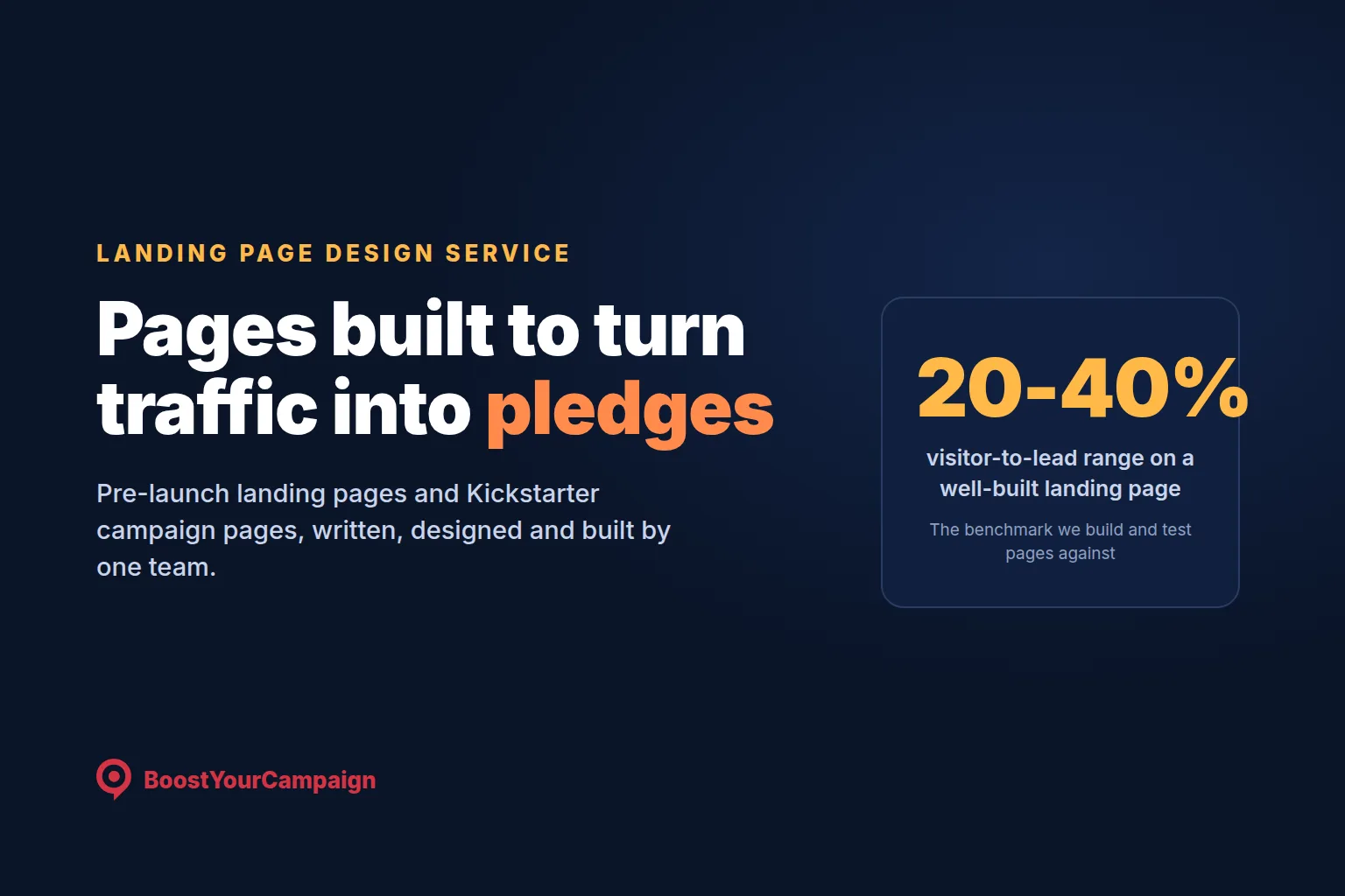 Kickstarter Landing Page and Campaign Page Design Service
