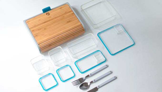 Prepd Pack eco-friendly lunchbox with modular containers and sustainable design