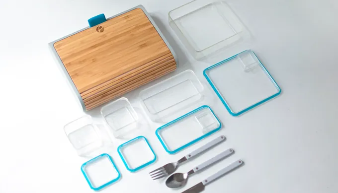 Prepd Pack eco-friendly lunchbox with modular containers and sustainable design